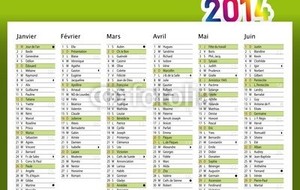  Calendrier de la saison 2013-2014 pour toutes les catégories